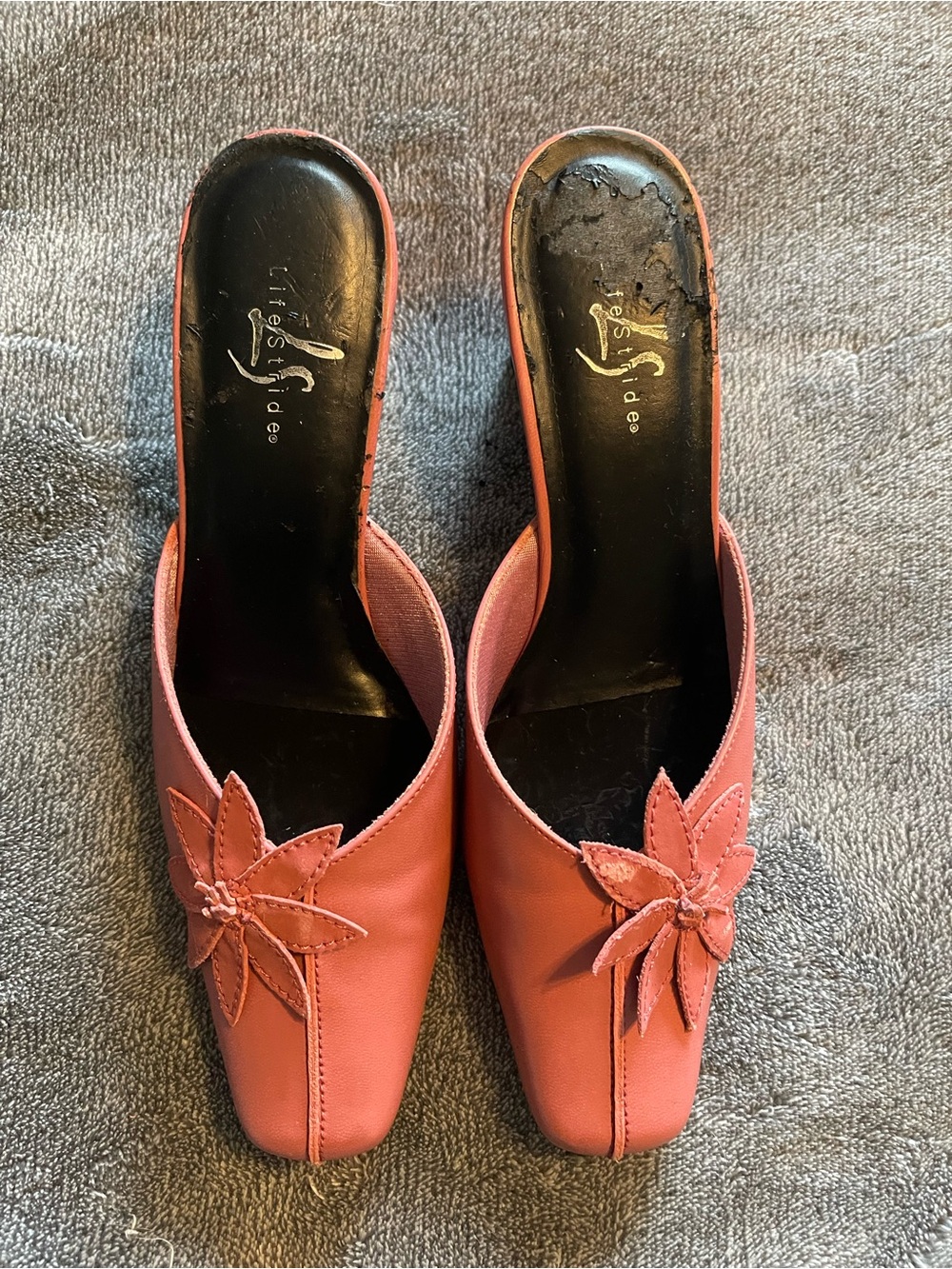 Life Stride Rose Slip-On Mules with Floral Applique